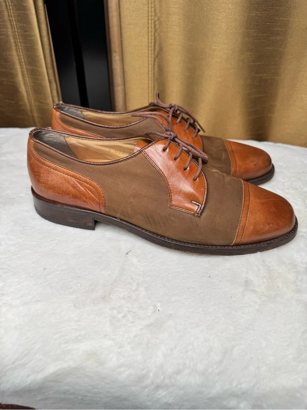 Gallus Fashion Brown Leather Cap Toe Oxford Dress Shoes Men’s US 8 Made Germany